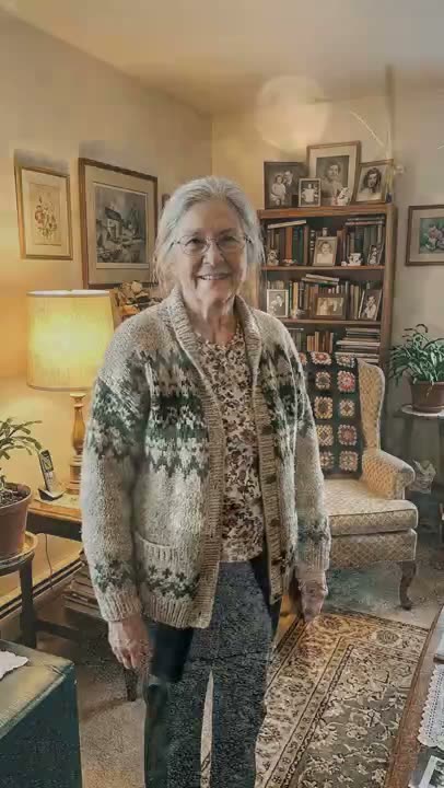 Grandma shuffles too